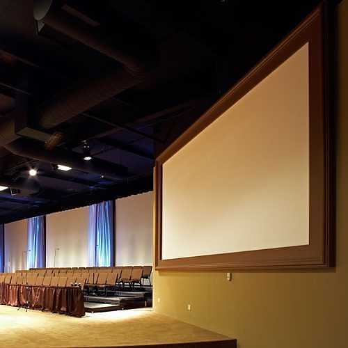 Draper 251065 123\\" Cineperm Fixed Frame Projection Screen, 16:10, Matte White