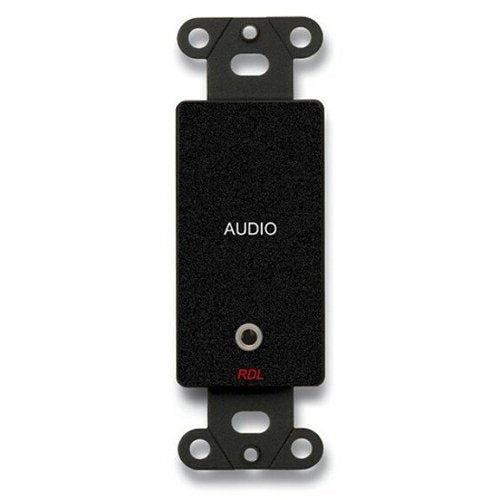 RDL DB-MJPT Mini-Jack Pass-Through Plate, 1/8\\" (3.5 mm) Input or Output Connector, Black