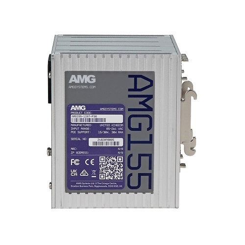 AMG Systems AMG155-1GAT-P30 Industrial 1-Port PoE Injector, DIN Rail / Wall Mount