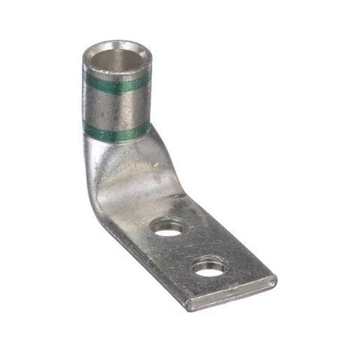 Panduit LCDX1-14AF-X Compression Connector Lug, 2-Hole, Flex, #1AWG, Copper