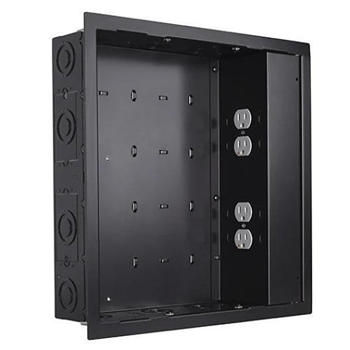 Chief PAC526P4-KIT In-Wall Power Kit, 4-Outlets, Surge Protection, Isolated Ground, Retrofit Ready, Black