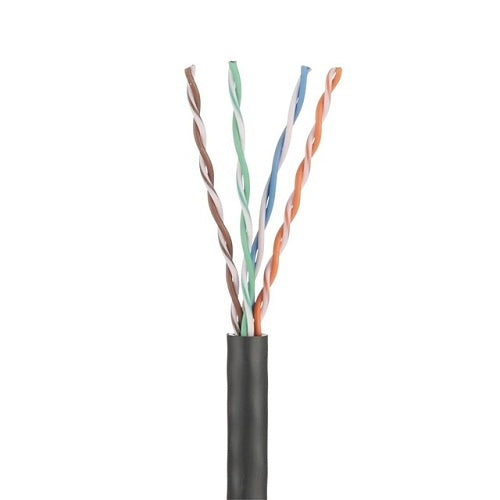 Hubbell C5ERPBK CAT5e Plenum Cable, 350 MHz, Reelex, Black
