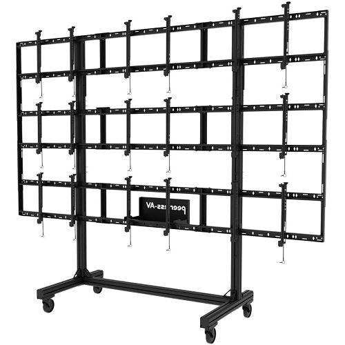 Peerless-AV DS-C555-3X3 SmartMount Portable Video Wall Cart 2x2 Configuration for 46\\" to 60\\" Displays, Black