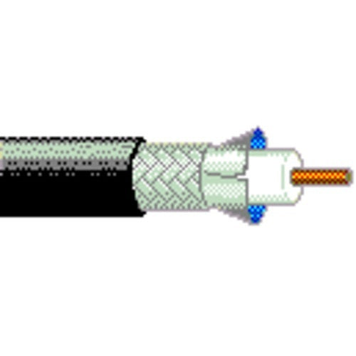 Belden 7808R 0101000 15AWG Wireless Coax Shielded Cable, Solid, 1000\' Reel, Black