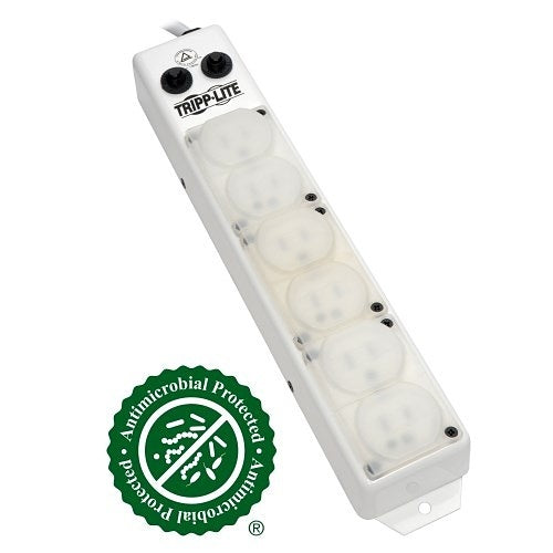 Tripp Lite PS-615-HG-OEM Safe-IT UL 1363A Medical-Grade Power Strip for Patient-Care Vicinity, 6x15A Hospital-Grade Outlets, Safety Covers, 15\' Cord