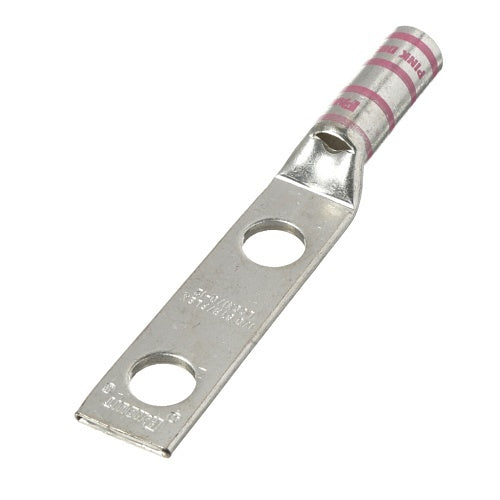 Panduit LCCX1/0-12-X Copper Compression Connector Lug, 2-Hole, 1/0AWG