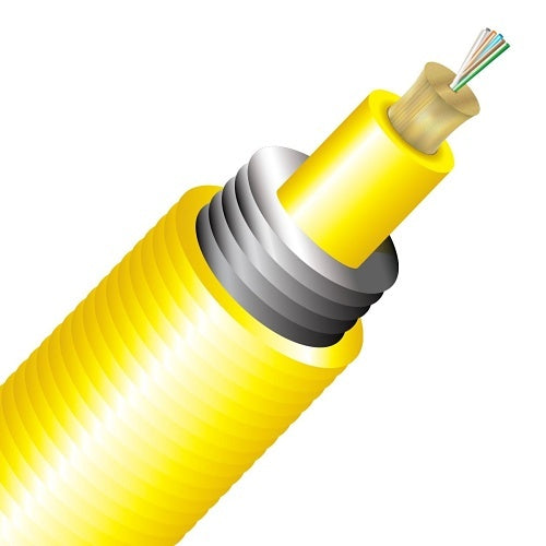 Cleerline TA006S2D9YP BendSafe Interlocking Armored Cable, Singlemode, OS2 Strand, 6 Strand, Distribution, 1000\'
