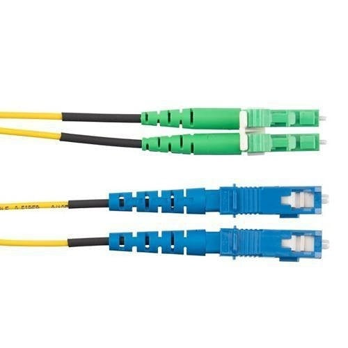 Panduit F92ERB1SNSNM001 Fiber Optic Patch Cord, OS2 2-Fiber 1.6mm PC OFNR Line Card1/APC to Silver Coated Copper Duplex, 1m