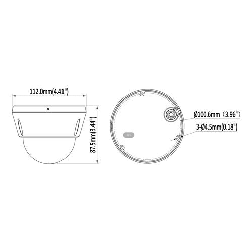 Inaxsys LGNXDO5IRTF LegendNX HDOC 5MP Dome Camera with 2.8mm Fixed Lens for Outdoor Use, White