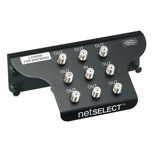 Hubbell NSOVM8 Net Select Module, 8-Way Coax, 1GHz, Plastic