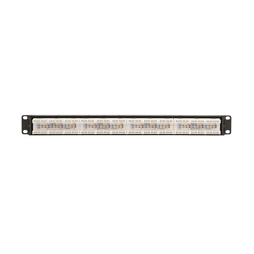 Tripp Lite N252-024-6A 24-Port 1U Rack-Mount CAT6A 110 Patch Panel with Cable Management Bar, 110 Punchdown, RJ45