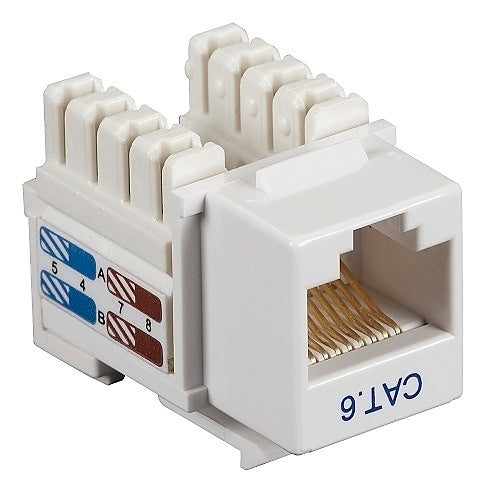 Belden DCAMJKUEW-S1 CAT6A DataConnect Electric Jack, UTP, T568 A/B, White