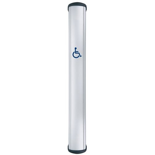 Camden CM-8436/2 CM-84 Series Column Side Load Push Plate Switch, WHEELCHAIR Symbol, 36\\" x 6\\", Anodized Clear Aluminum