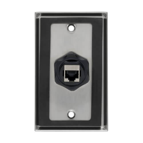 Tripp Lite N206-BC01-IND RJ45 Bulkhead Coupler for CAT5/CAT6, Female to Female, Shielded, Industrial, Dust Cap, IP68