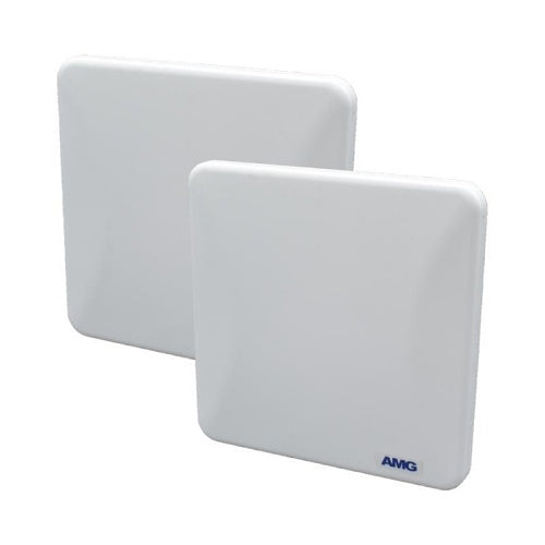 AMG Systems AMG8870F-06-2 Outdoor Wireless Radio, Up to 870 Mbps Using 80 MHz Channels, 6 km, Internal 16° Antenna, Includes 2x Radios, 2x 24VDC Passive PoE Injectors and 2x Pole Mount Brackets