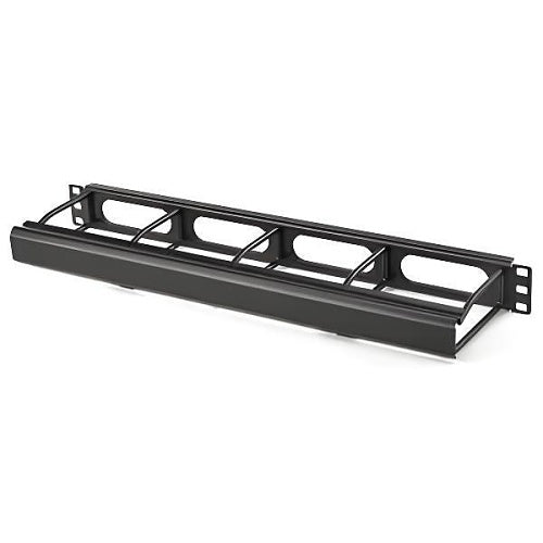 Hubbell HM17C M-Series Horizontal Cable Management with Cover, 1-Unit, 7\\" Extension, Black