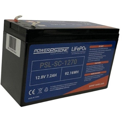 Power Sonic PSL-SC-1270 PSL-SC Series Rechargeable Deep Cycle Lithium Battery, 12.8V 7.2Ah Image of PW-PSLSC1270