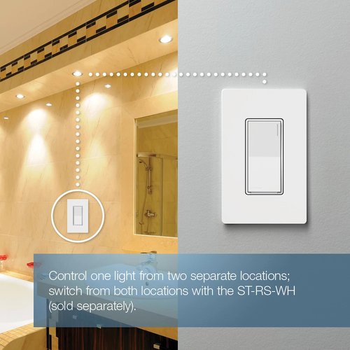 Lutron ST-6ANS-CS Sunnata On / Off Switch, 6A Lighting or 3A 1 / 10HP Motor, Single Pole / Multi-Location, Cobblestone
