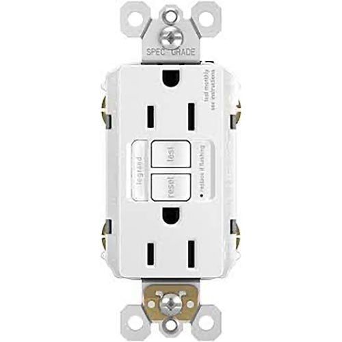 Pass & Seymour 1597NTLTRWCCD4 Radiant 15A Tamper-Resistant Self-Test GFCI Outlet with Night Light, White