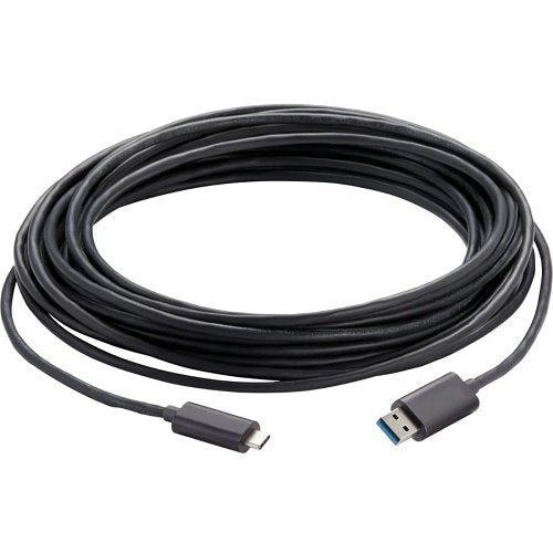 Vaddio USB 3.2 Gen 2x1 Type Male to Type Male Active Optical Cable, Plenum Rated, 30m, Black (440-1007-030)