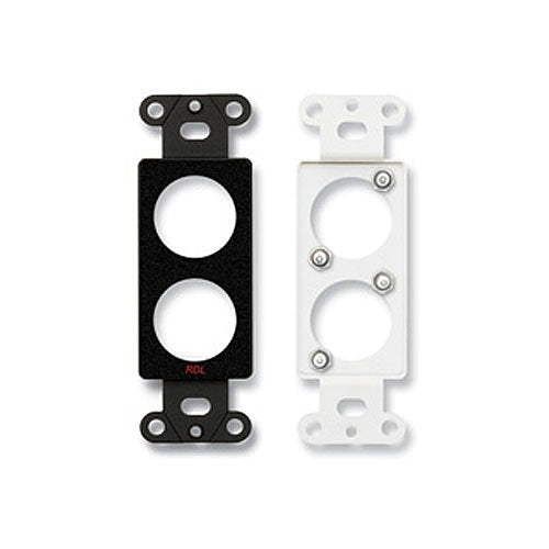 RDL DB-D2 Double Connector Plate for Standard and Specialty Connectors, Black Image of RL-DBD2