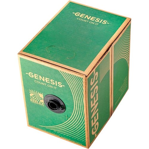 Genesis 52515502 16/4 Stranded Unshielded Speaker Cable, Riser, CMR, FT4, 500\' (152.4 m) Pull Box, Yellow