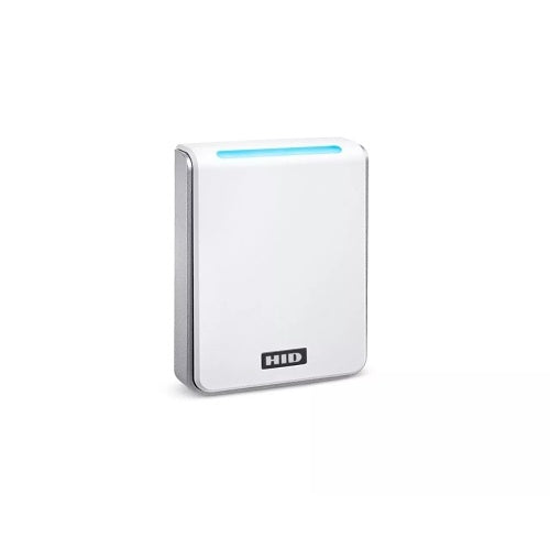 HID 40NWS-00-01H89M Signo 40 Contactless Smartcard Reader, Pigtail, White with Silver Trim