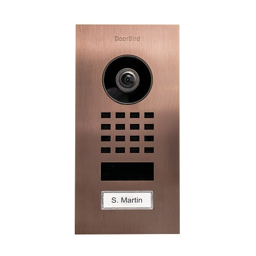 DoorBird D1101V Flush-Mount IP Video Intercom, Bronze PVD