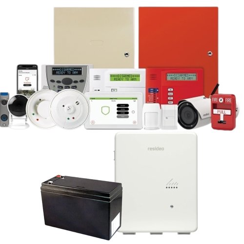 Honeywell Home V32KCNFKT VISTA Commercial Fire and Partitioned Burglary Alarm Control Panel with External Transformer, Includes Advanced Modular Communicator and Rechargeable Sealed Lead Acid Battery