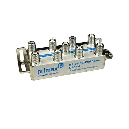 Primex 125-1576 8-Way Coax Signal Splitter, Vertical/Horizontal