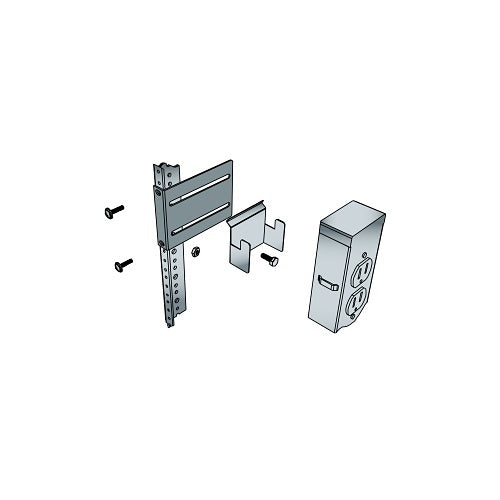 Middle Atlantic PB-5A Power Strip Bracket Front / Back Rack Mount for Power Distribution, Pair, Black Powder Coat