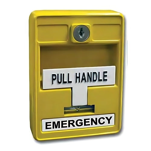 Secutron MS-704U Single Action Emergency Manual Station, 2-Form ‘C’ Contacts, Key Resettable, Yellow