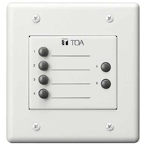 TOA ZM-9003 Remote Panel with 4-Interlocking Selection Buttons and 2-Momentary Buttons