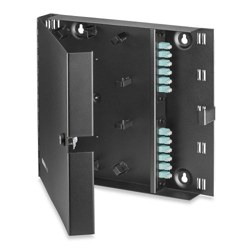 Signamax FEW1-04L1 24-96 Fiber Wall-Mount Optical Fiber Enclosure with 4-LGX Plates and Cam Latch
