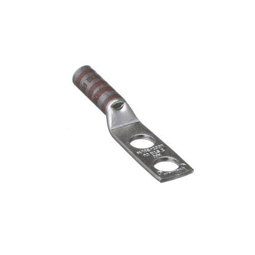 Panduit LCC2-38BW-Q Compression Connector Lug, 2-Hole, #2AWG, Copper