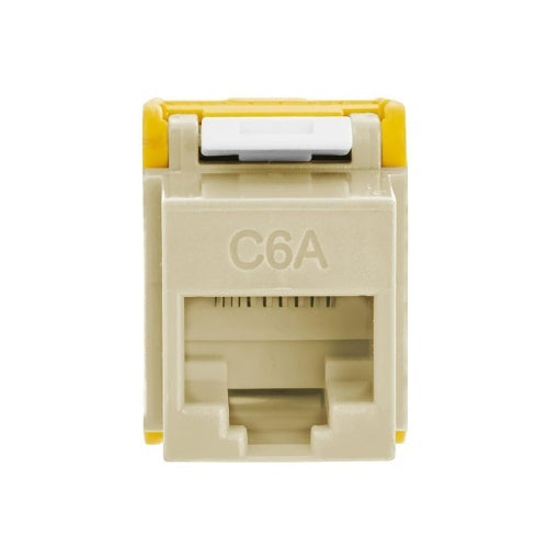 Hubbell NSJU6AI netSELECT CAT6A Jack, Universal TIA568A/B Wired, Yellow