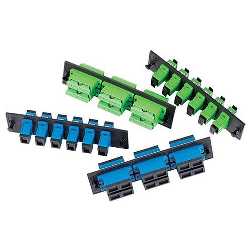 OCC 616DSC50G Fiber Optic Patch Panel, 6-Port Duplex Adapter Plate OM3/OM4