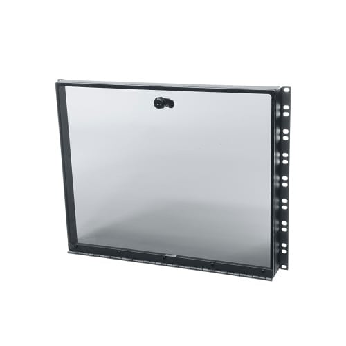 Middle Atlantic SECL-8 Fixed Security Cover with Locking Hinged Plexi Door, Smoked Plexi Finish, 2\\" Depth, 8U RMS