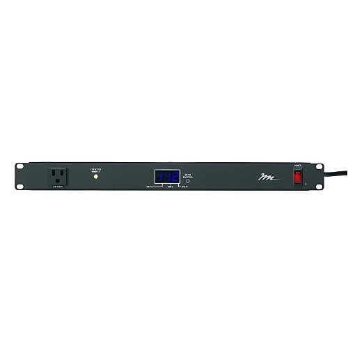 Middle Atlantic PWR-9-RPM Essex Rack Mounted Power Distribution Unit, Horizontal Rack PDU with Local Meter, 9-Outlet