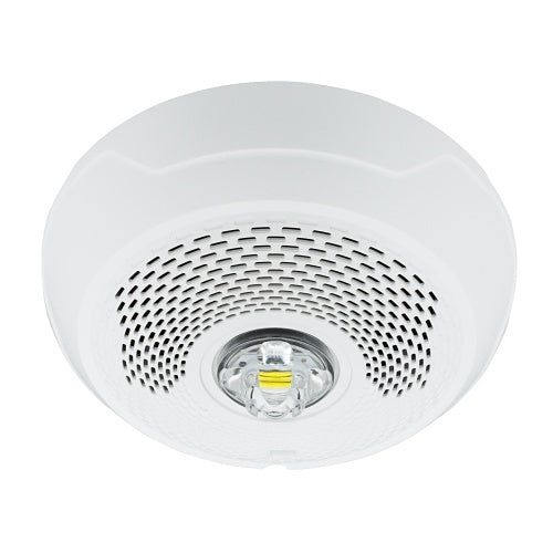 System Sensor SPSCWLED-P L-Series Indoor Speaker Ceiling-Mounted LED Strobe, \\"PLAIN\\", White