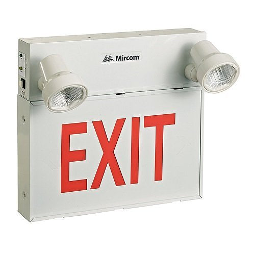 Mircom EL-180-18RCS Steel LED Running Man Sign with Adjustable Twin Spot LED Lights, Remote Capable