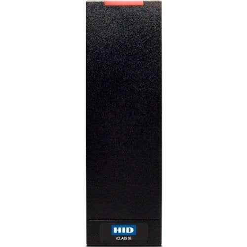 HID 910NWNTEKE00CH iCLASS SE R15 Reader, 13.56 MHz Custom Programming, Wiegand, Terminal Strip, MIFARE DESFire, Black