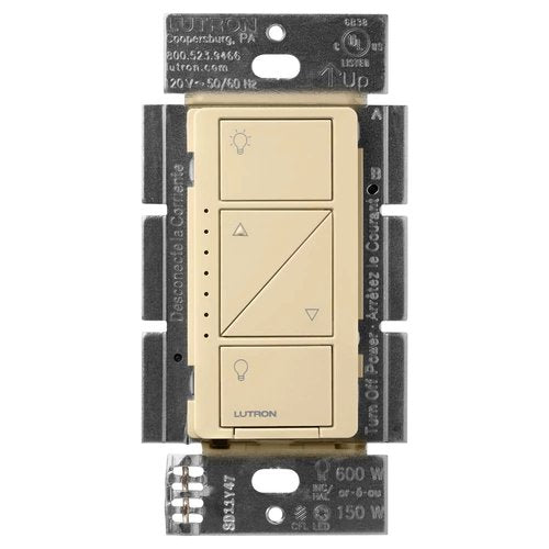 Lutron PD-6WCL-IV Caseta Original Smart Dimmer Switch, 150W LED, No Neutral Required, 120V, Ivory