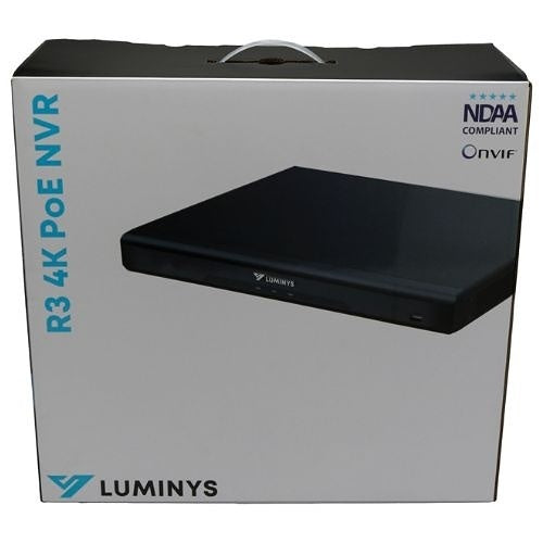 Luminys R32-8PA4 R3 Starter Series 8MP 8-Channel NVR, 1U 8-Port PoE, 2 SATA, Analytics by Camera, 4TB