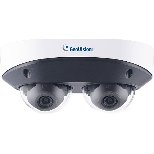 GeoVision GV-TMS8800 2x4MP Dual-Sensor Multi-Directional IP Dome Camera, H.265, Super Low Lux, WDR Pro, IR, 2.8mm Fixed Lens