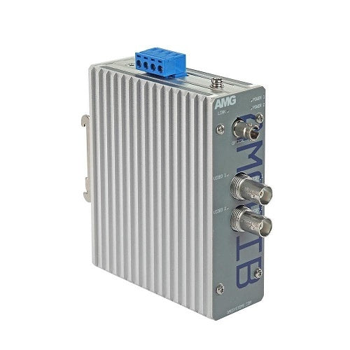 AMG Systems AMGFIB-2VR-S1B AMGFIB Series 2-Channel CVI / TVI / AHD / CVBS Video Receiver, Singlemode 20Km, 1-Fiber, B-Side