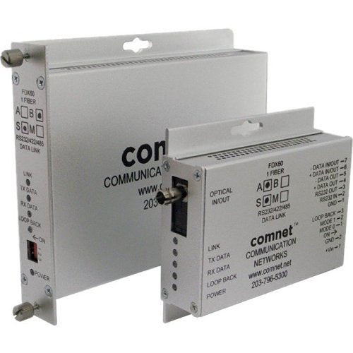 ComNet FDX60M1BM Small Size RS232/422/485 2W and 4W Bi-directional Universal Data Transceiver, mm, 1 fiber Image of C4-FDX60M1BM