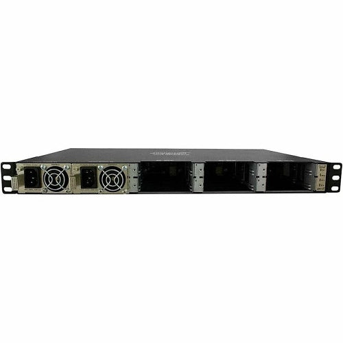 Lantronix ION106-A-BR 6-Slot Chassis with 1 AC Power Supply, 1-Pack, Black
