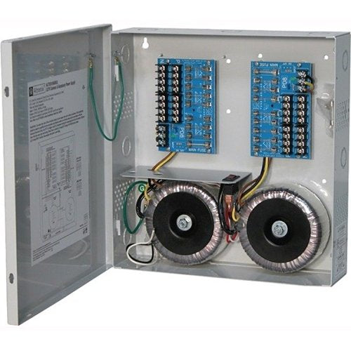 Altronix ALTV2416600UL CCTV Power Supply, 16 Fused Outputs, 24VAC/28VAC at 25A, 115VAC, BC300 Enclosure Image of AX-24166UL