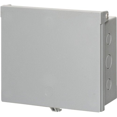 Arlington EB0708BP x x 3.5\\" Heavy-Duty Non-Metallic Enclosure Box with Back Plate, NEMA3R, Gray